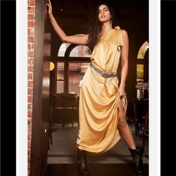 Free People Soa One Shoulder Maxi Dress Size Small NWT - Picture 1 of 14